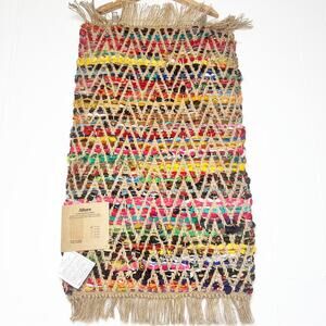 Allure Artisan Handcrafted Burlap Bright Multi-color Rag Rug